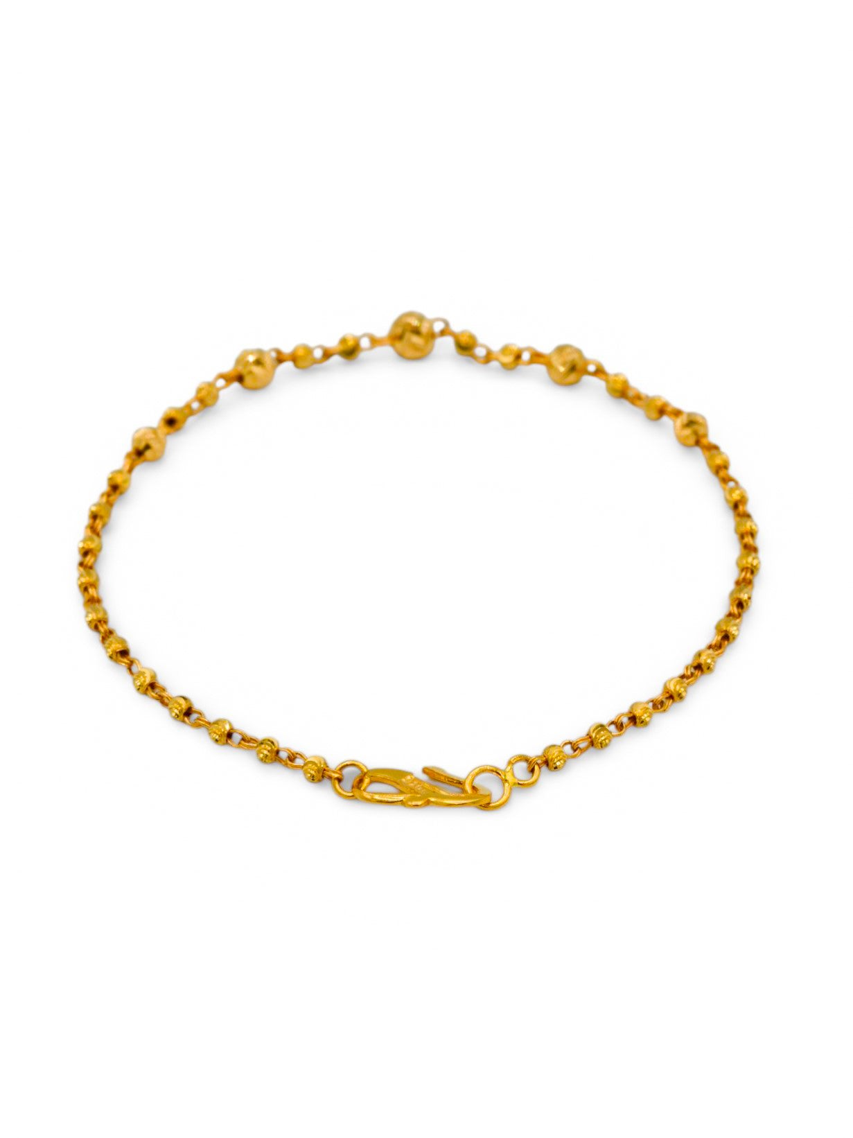 22ct Gold Ball Ladies Bracelet - Roop Darshan