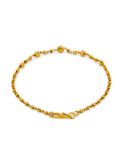 22ct Gold Ball Ladies Bracelet - Roop Darshan