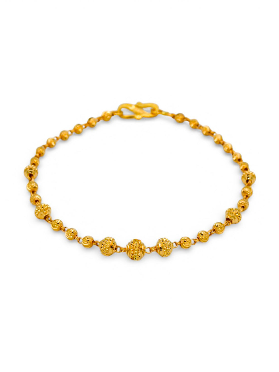 22ct Gold Ball Ladies Bracelet - Roop Darshan