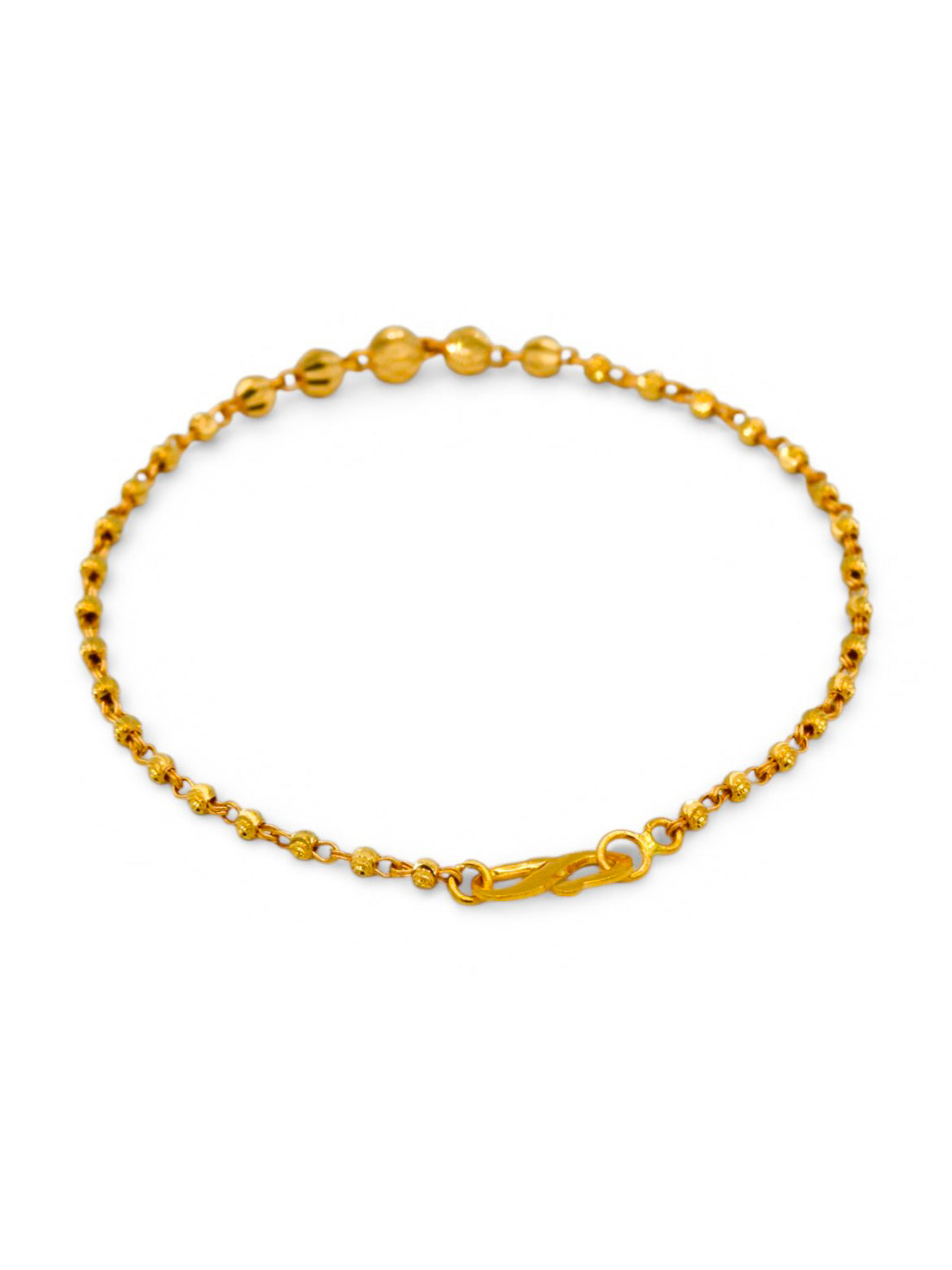 22ct Gold Ball Ladies Bracelet - Roop Darshan