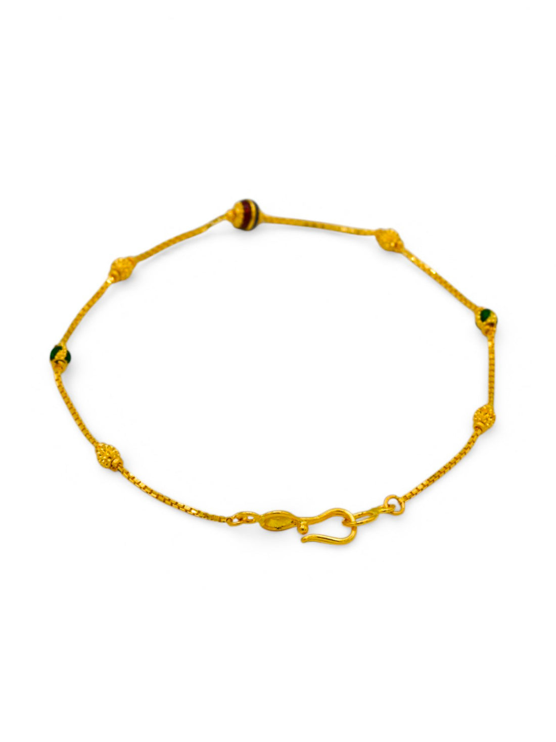 22ct Gold Minakari Ball Ladies Bracelet - Roop Darshan