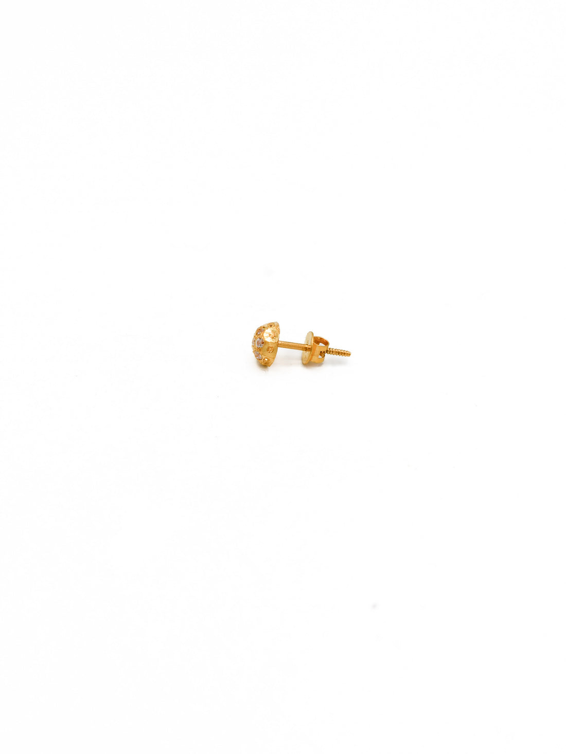 22ct Gold CZ Ball Stud Earrings - Roop Darshan