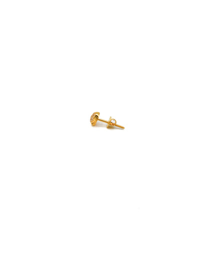 22ct Gold CZ Ball Stud Earrings - Roop Darshan