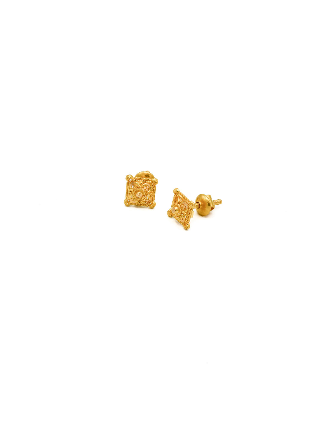 22ct Gold Stud Earrings - Roop Darshan