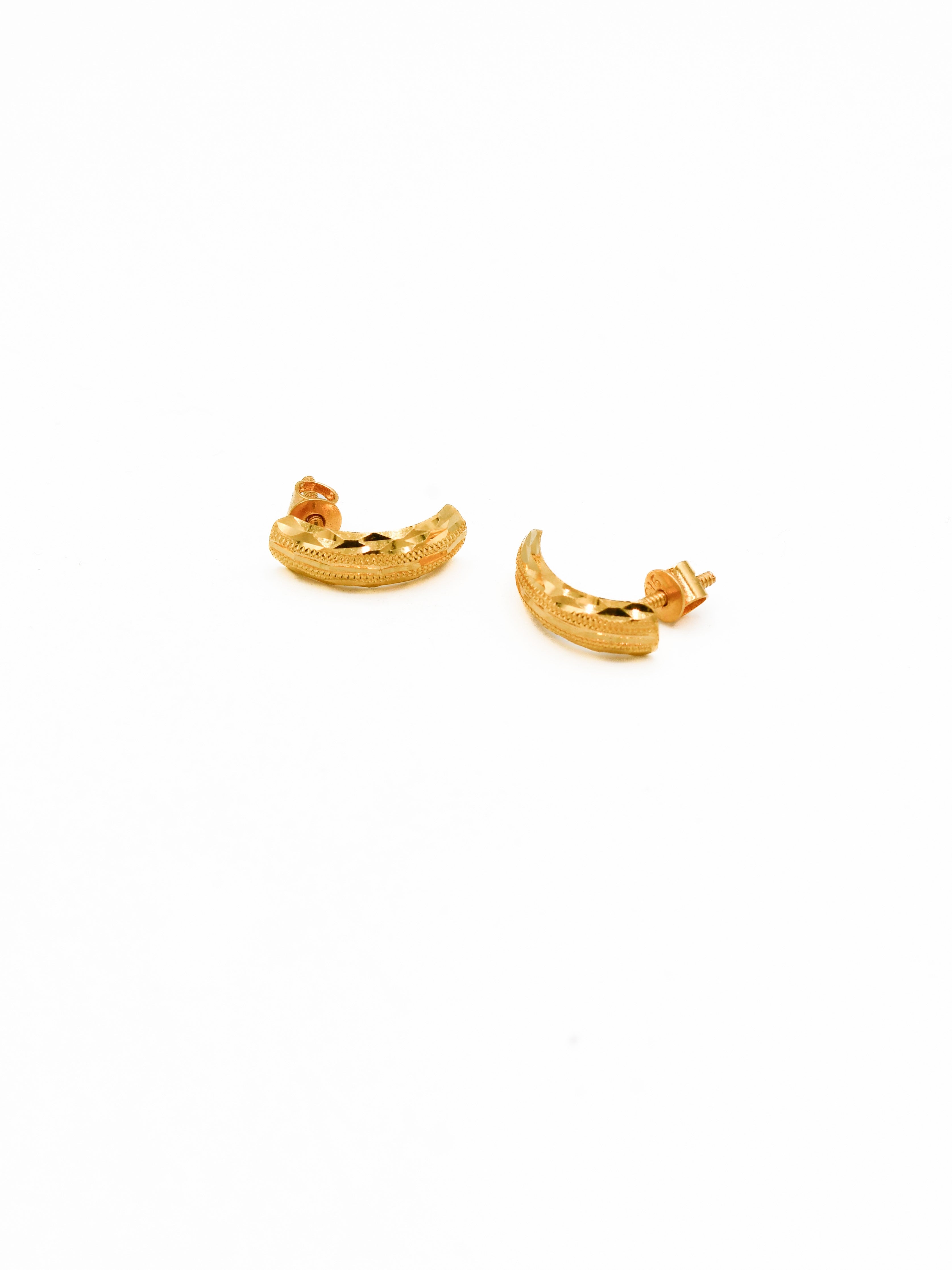 22ct Gold Stud Earrings - Roop Darshan