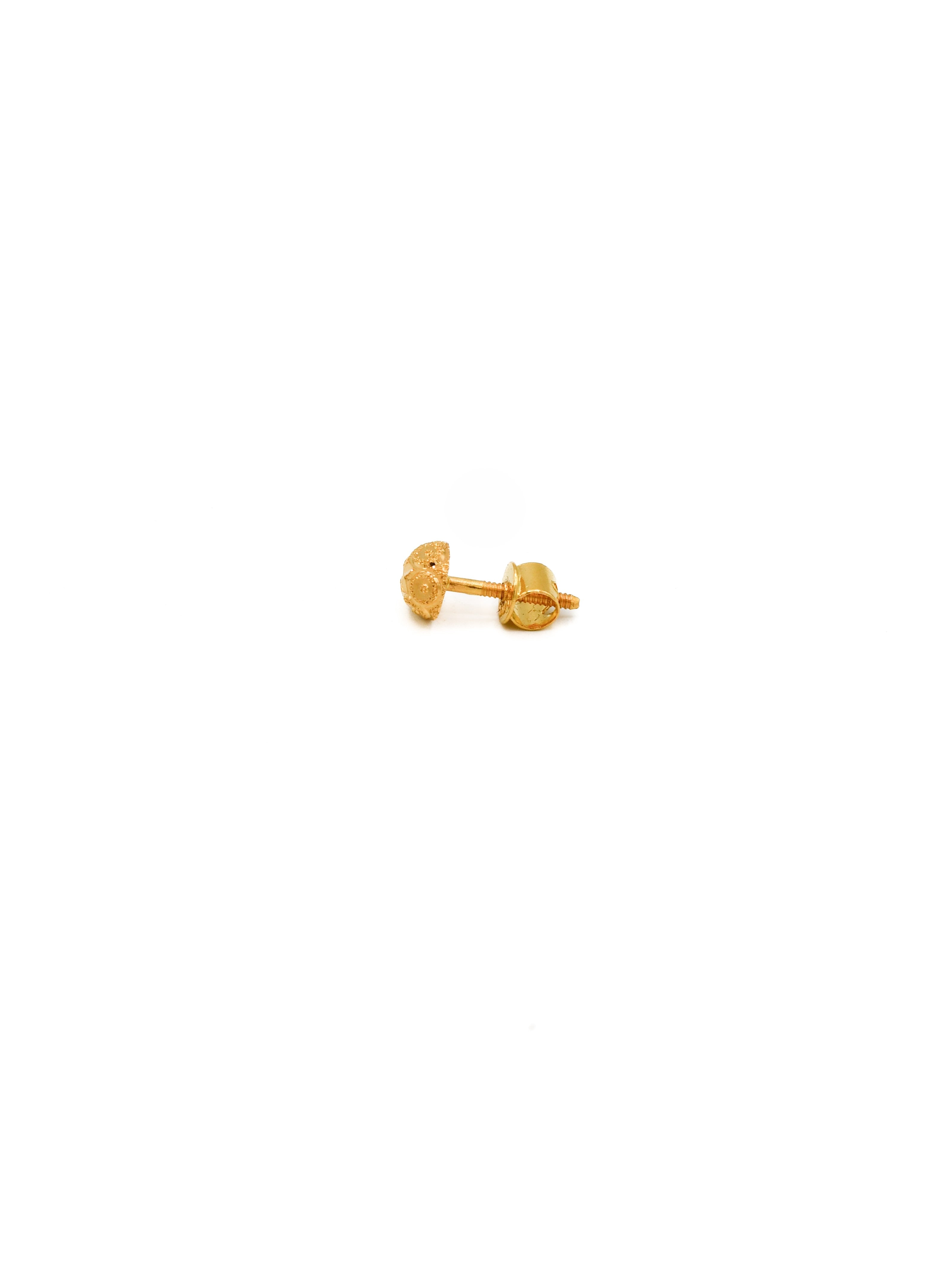 22ct Gold Ball Stud Earrings - Roop Darshan
