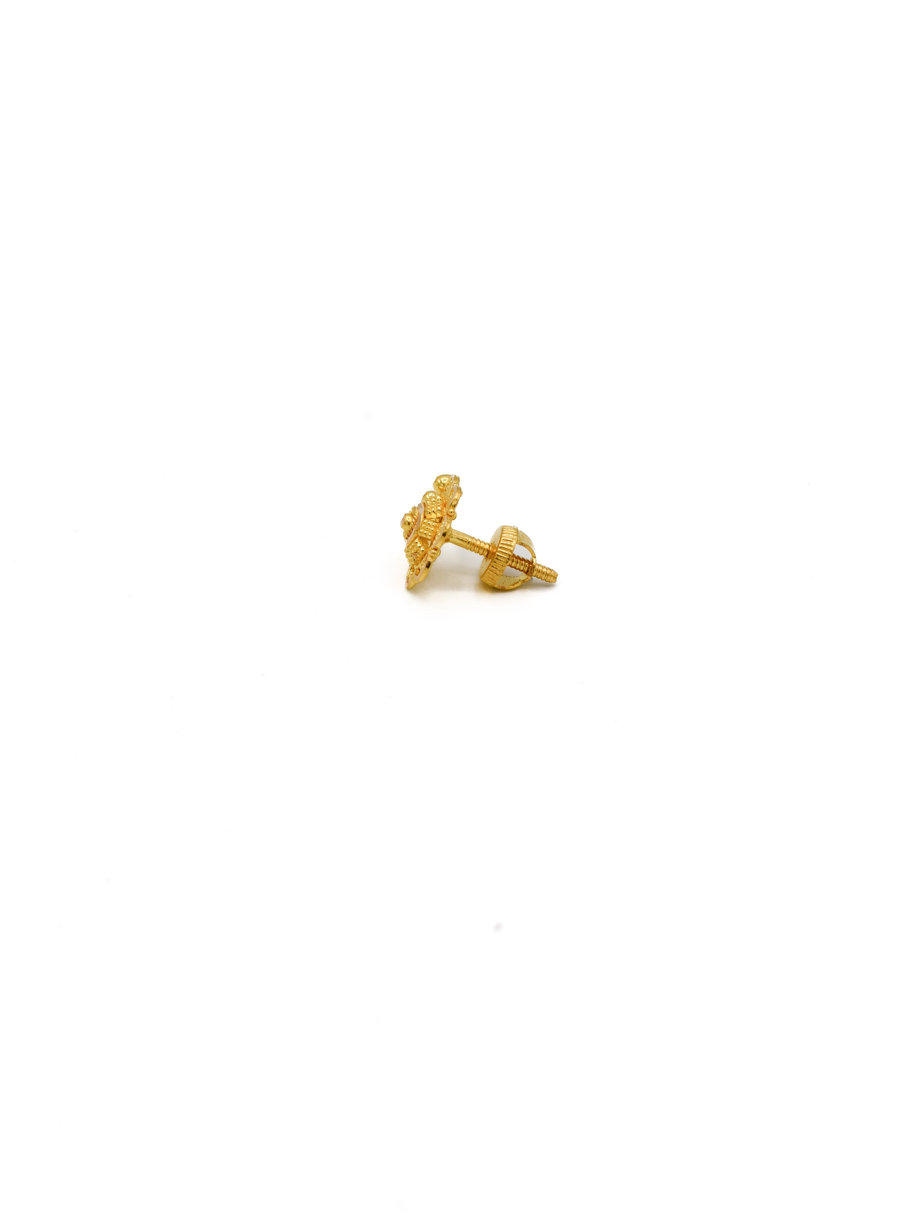 22ct Gold Stud Earrings - Roop Darshan