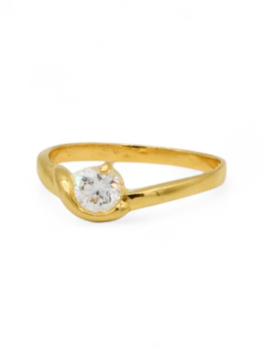 22ct Gold CZ Ladies Ring
