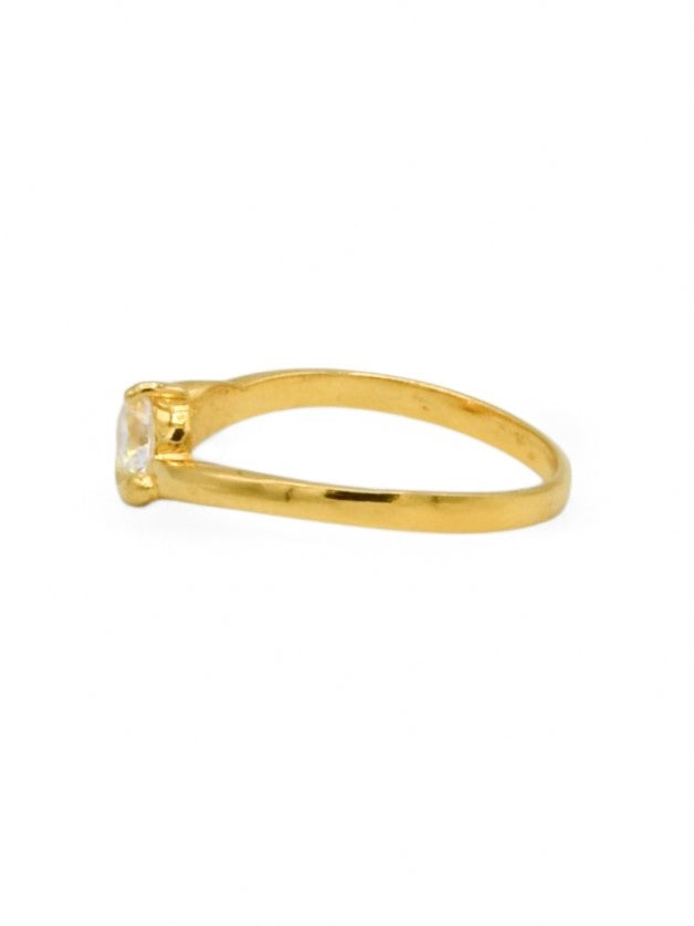 22ct Gold CZ Ladies Ring