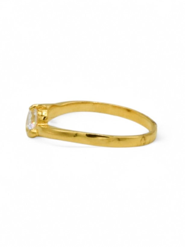 22ct Gold CZ Ladies Ring