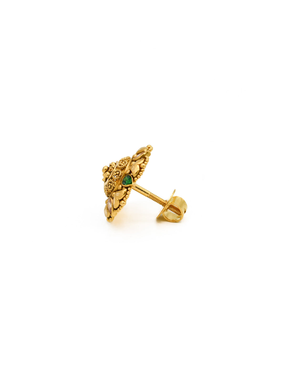 22ct Gold Antique Green CZ Tops