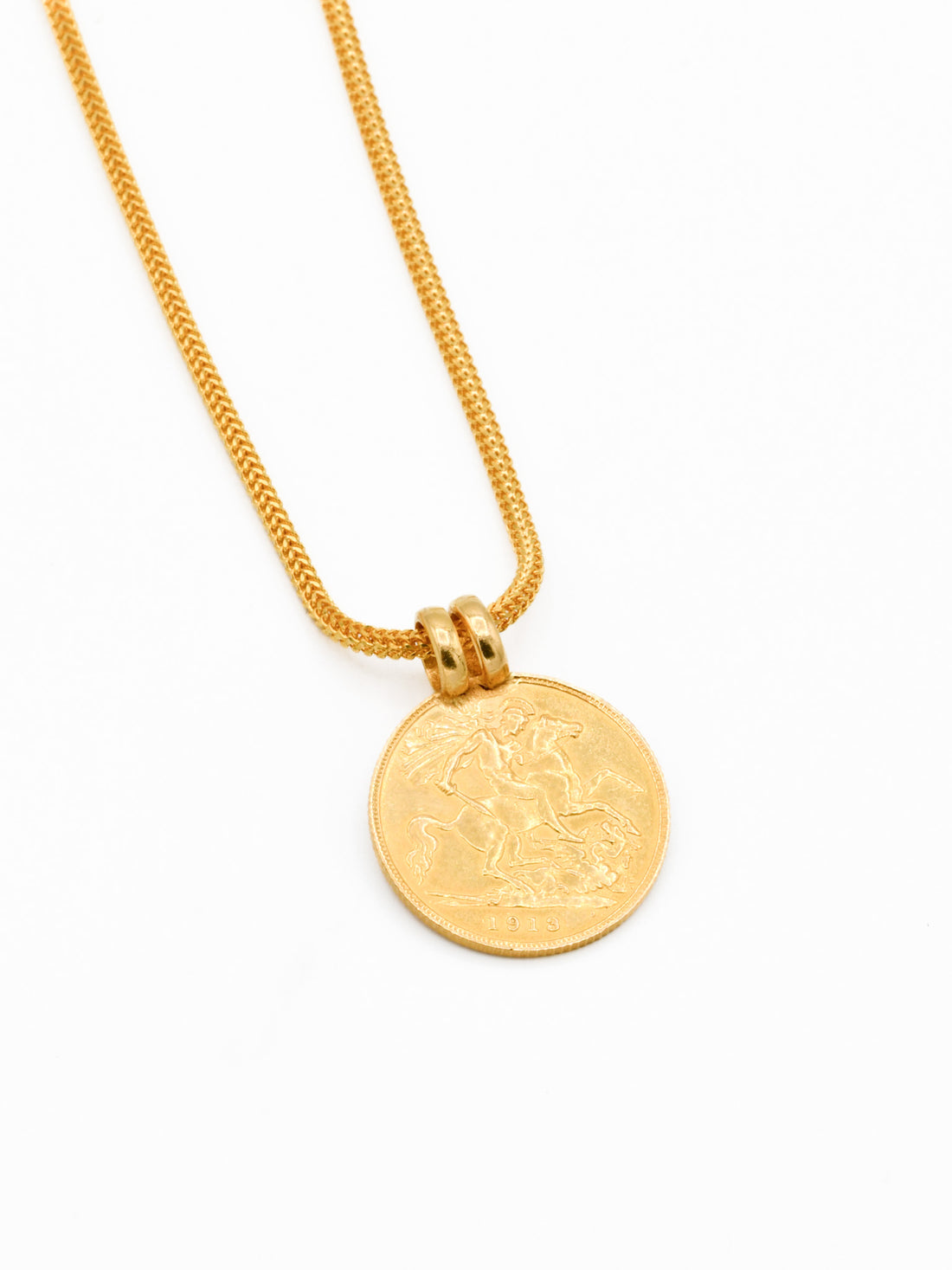 22ct Gold Half Sovereign Pendant - Roop Darshan