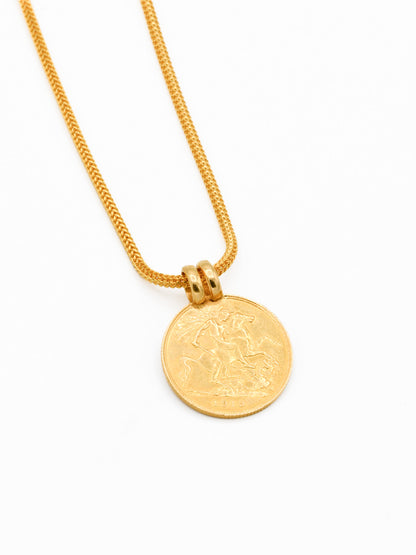 22ct Gold Half Sovereign Pendant - Roop Darshan