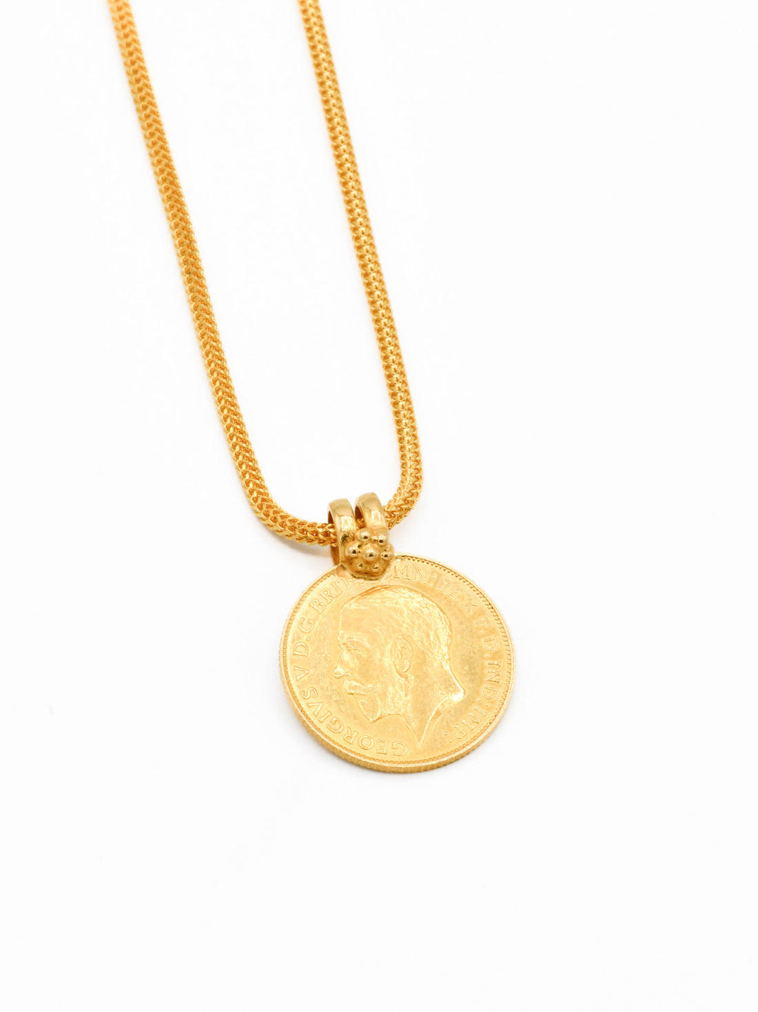 22ct Gold Half Sovereign Pendant - Roop Darshan