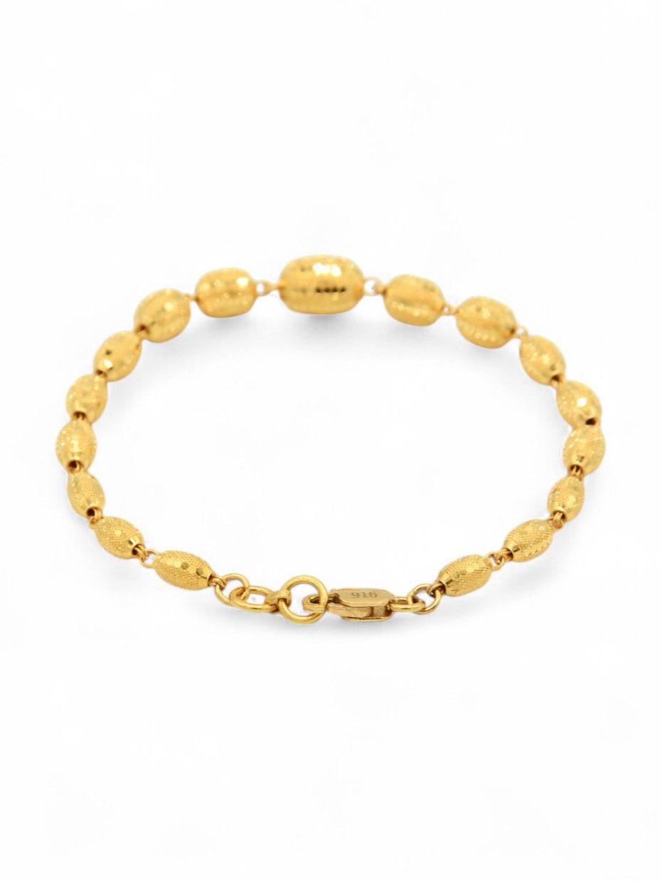 22ct Gold Ball Ladies Bracelet