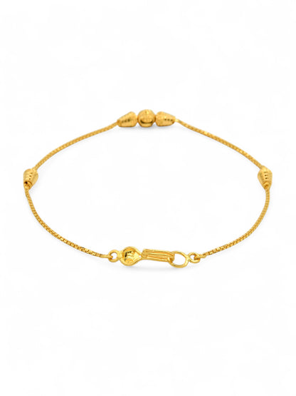 22ct Gold Ball Ladies Bracelet