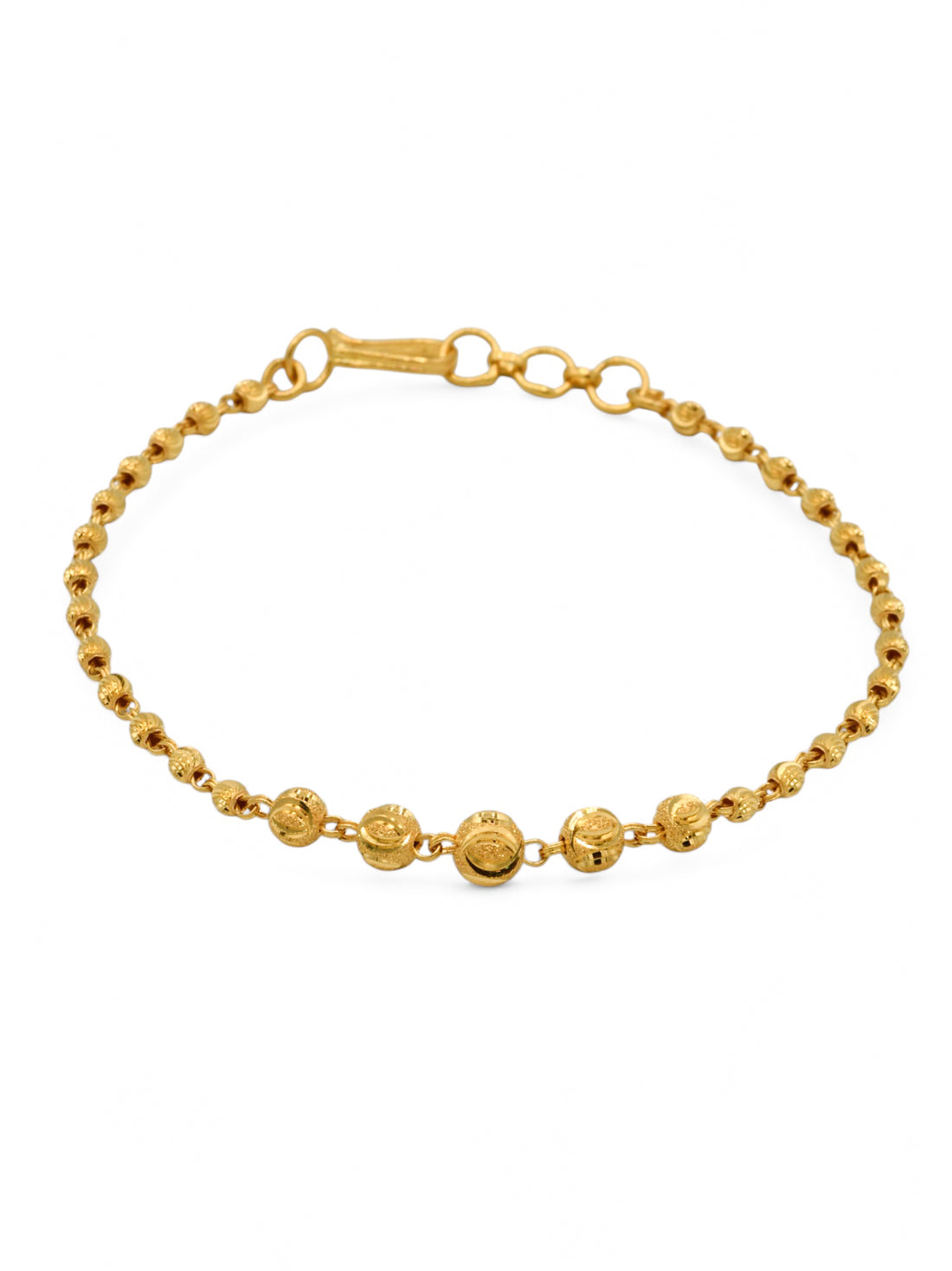 22ct Gold Ball Ladies Bracelet