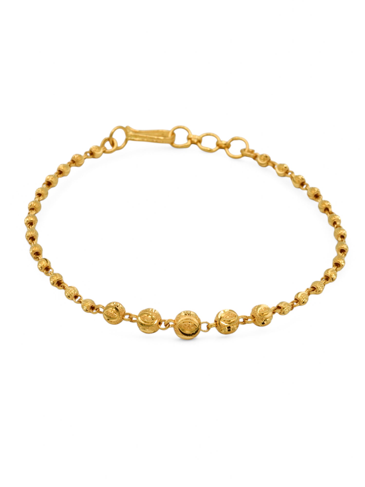 22ct Gold Ball Ladies Bracelet
