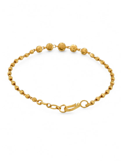 22ct Gold Ball Ladies Bracelet