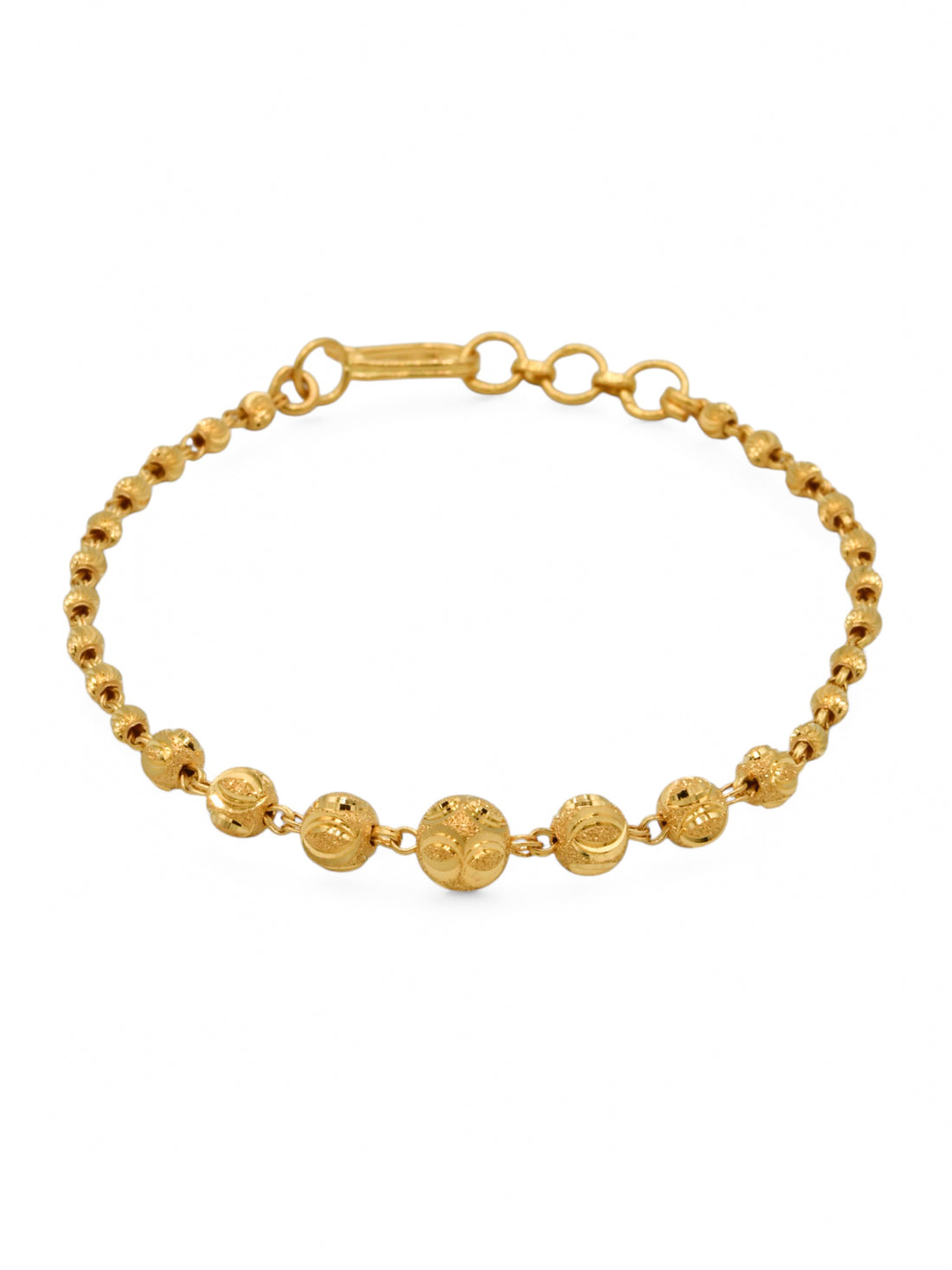 22ct Gold Ball Ladies Bracelet