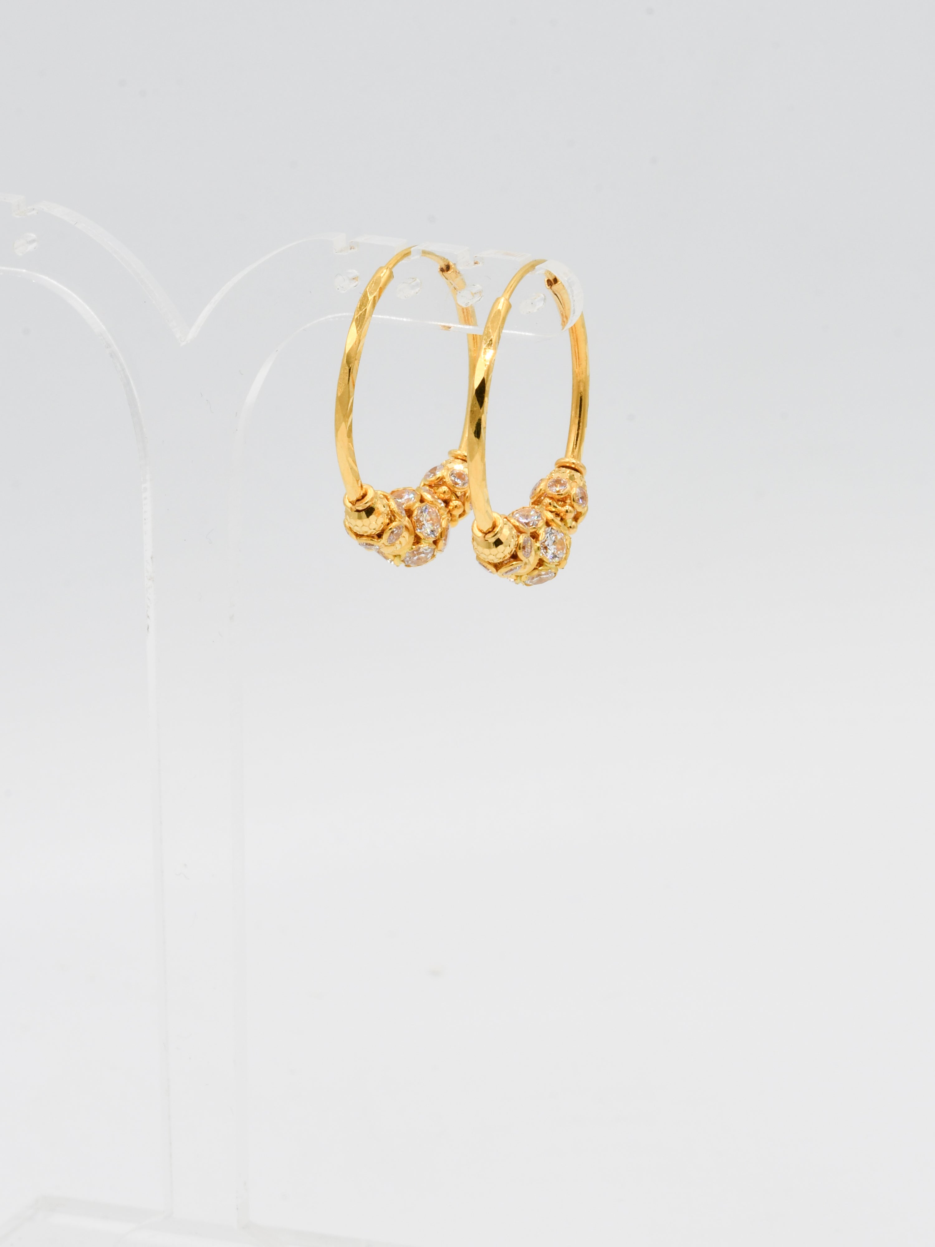 22ct Gold CZ Ball Bali - Roop Darshan