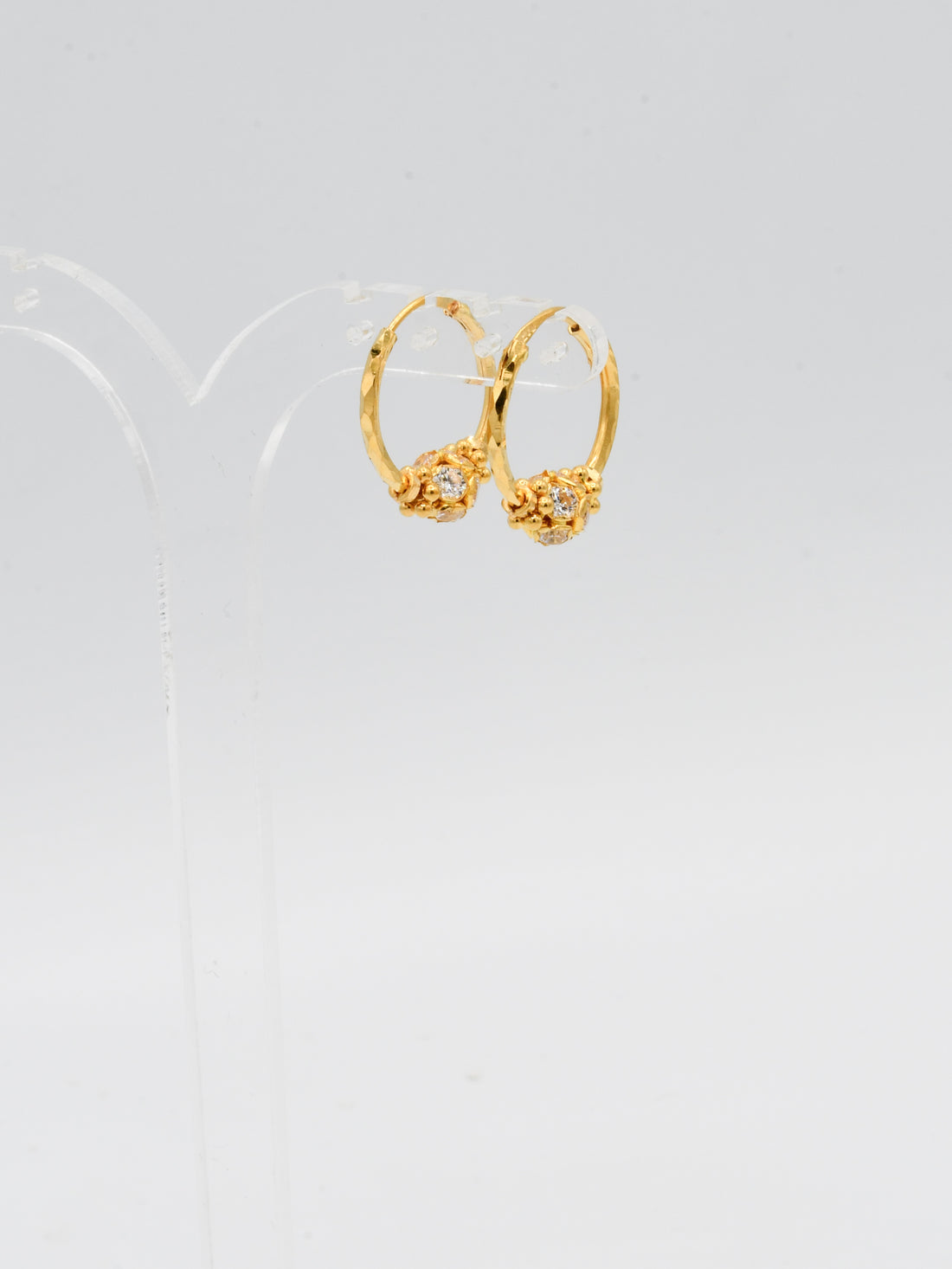 22ct Gold CZ Ball Bali