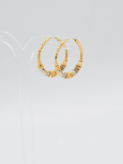 22ct Gold Two Tone Ball Bali - Roop Darshan