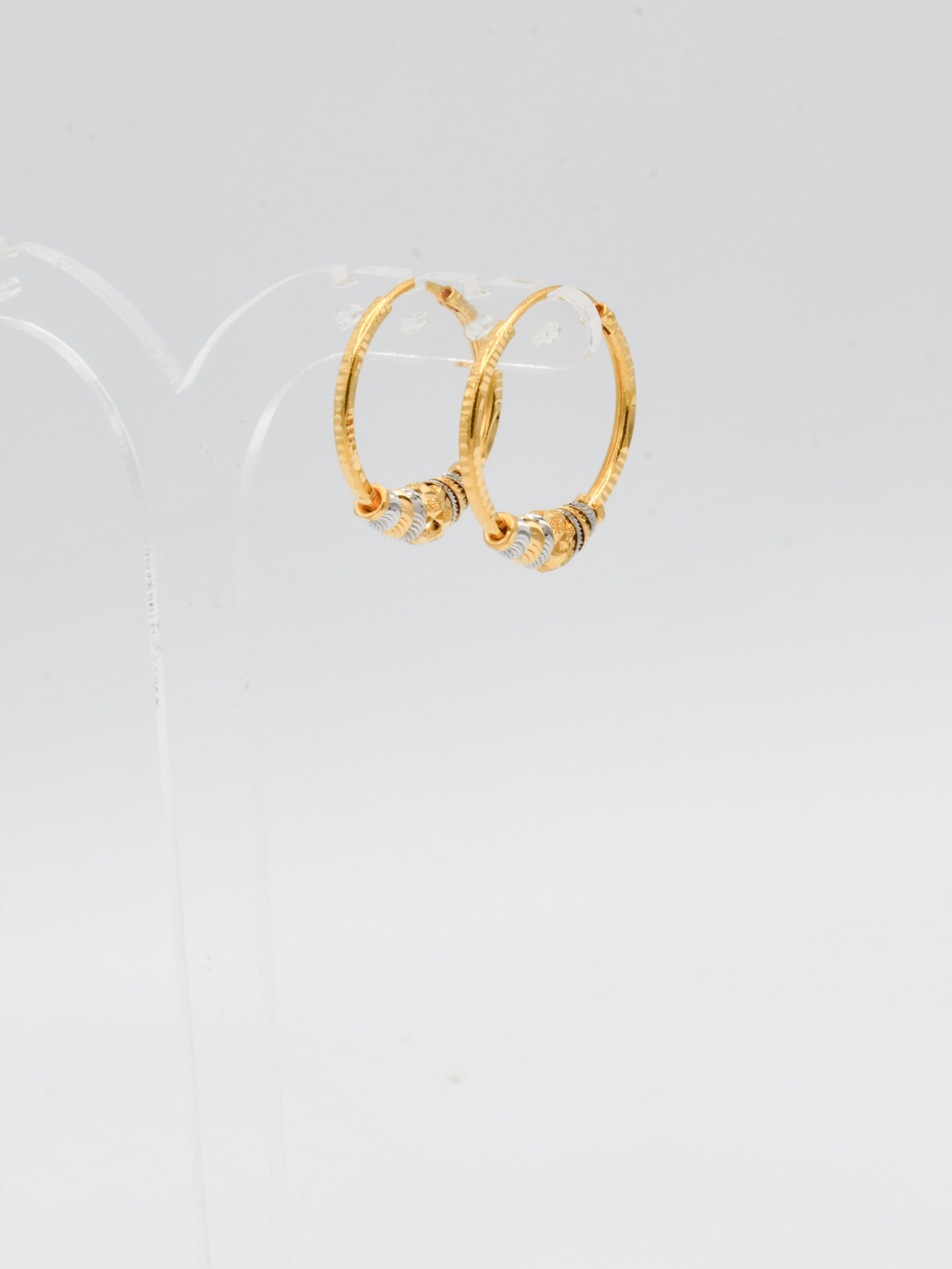 22ct Gold Two Tone Ball Bali - Roop Darshan