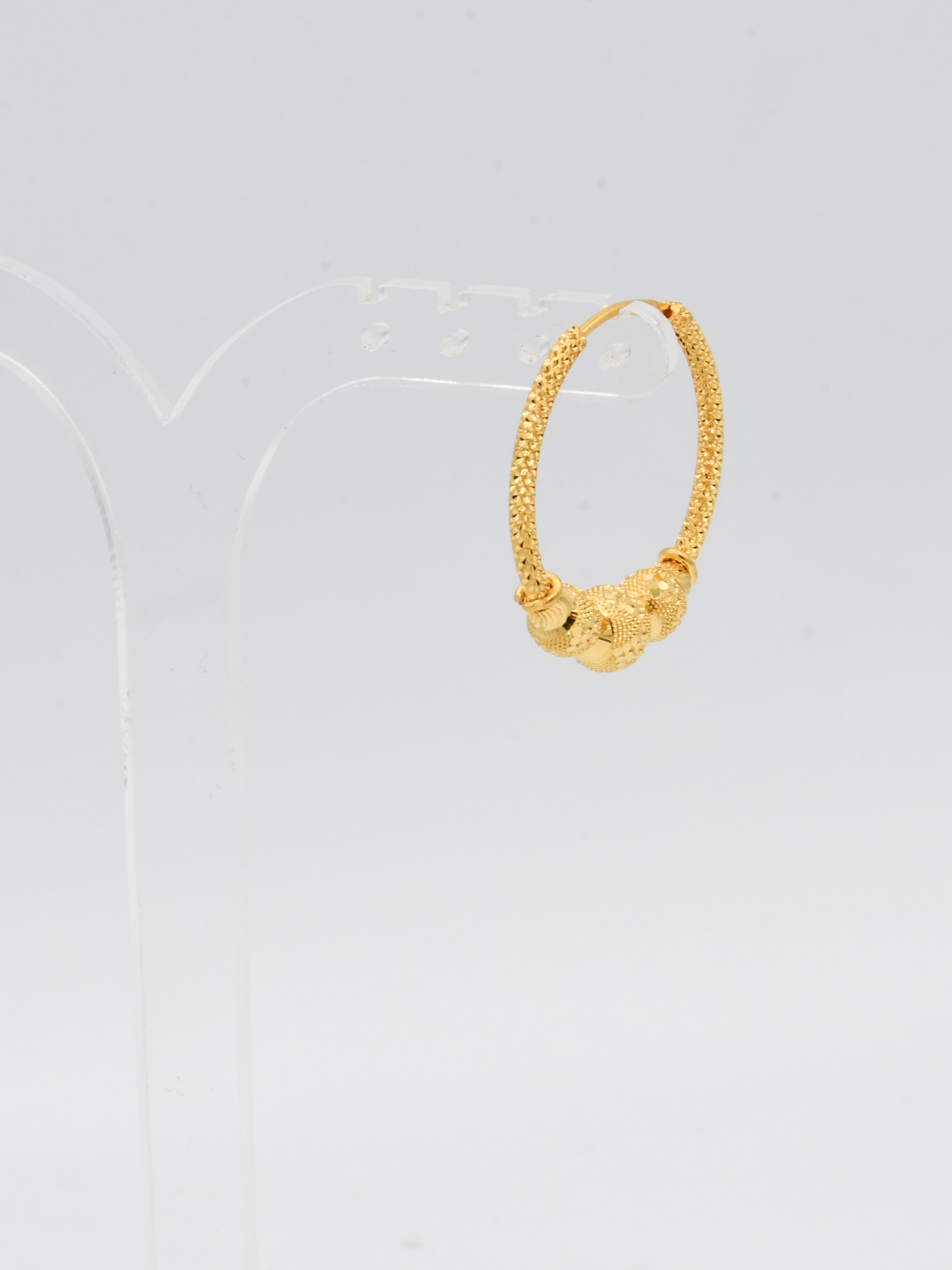 22ct Gold Hammered Bali