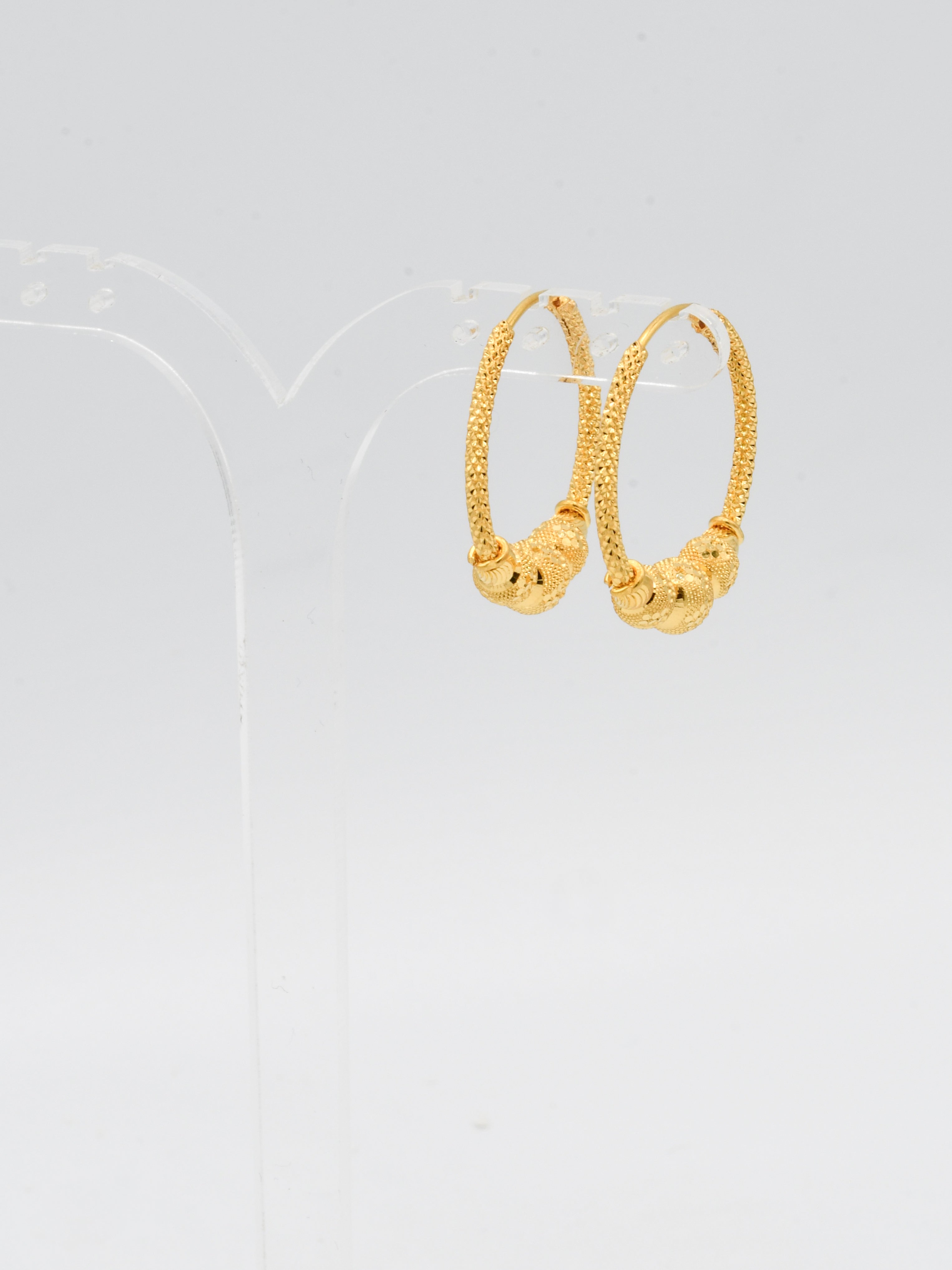 22ct Gold Hammered Bali