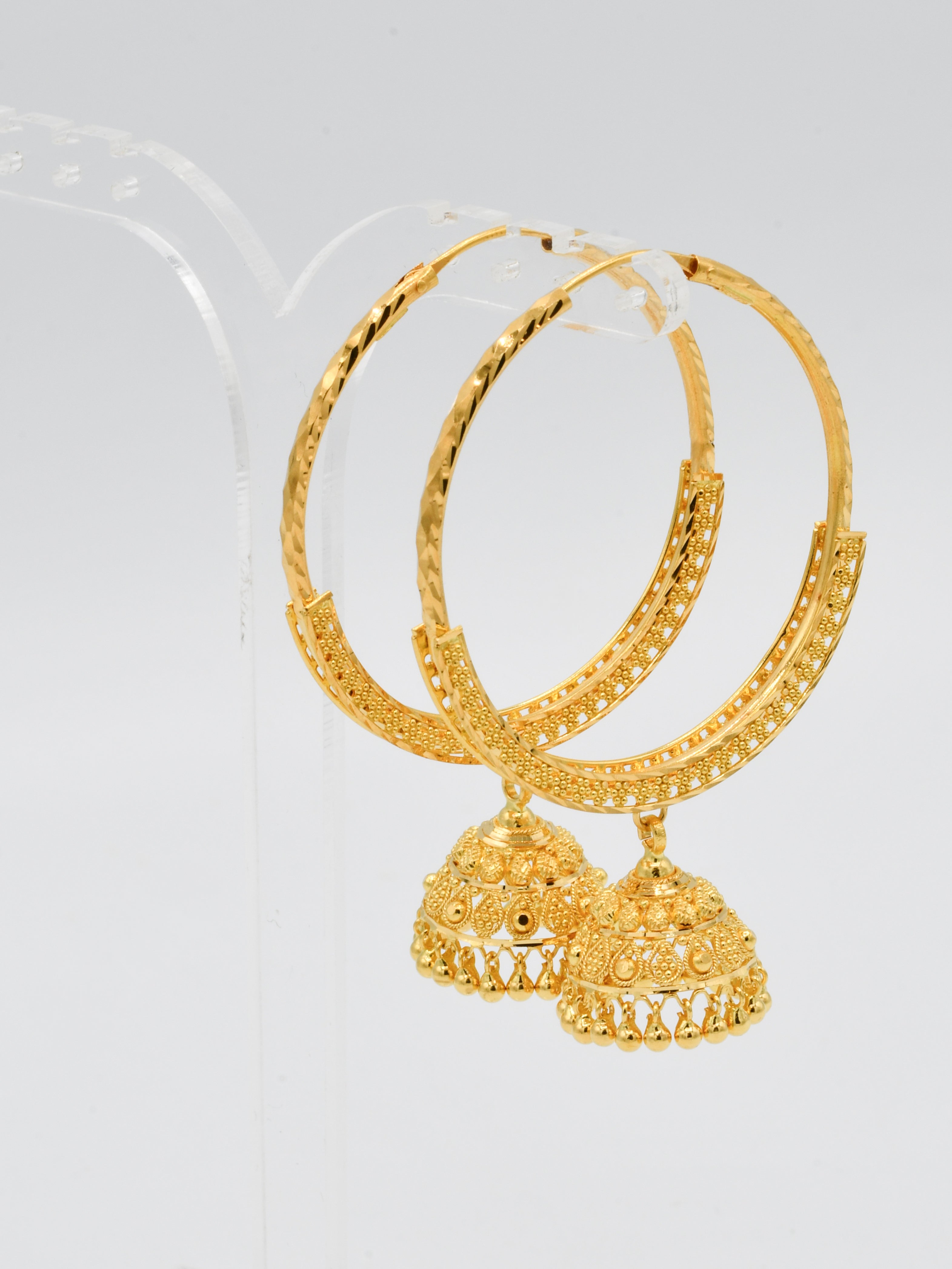 22ct Gold Jhumki Bali - Roop Darshan