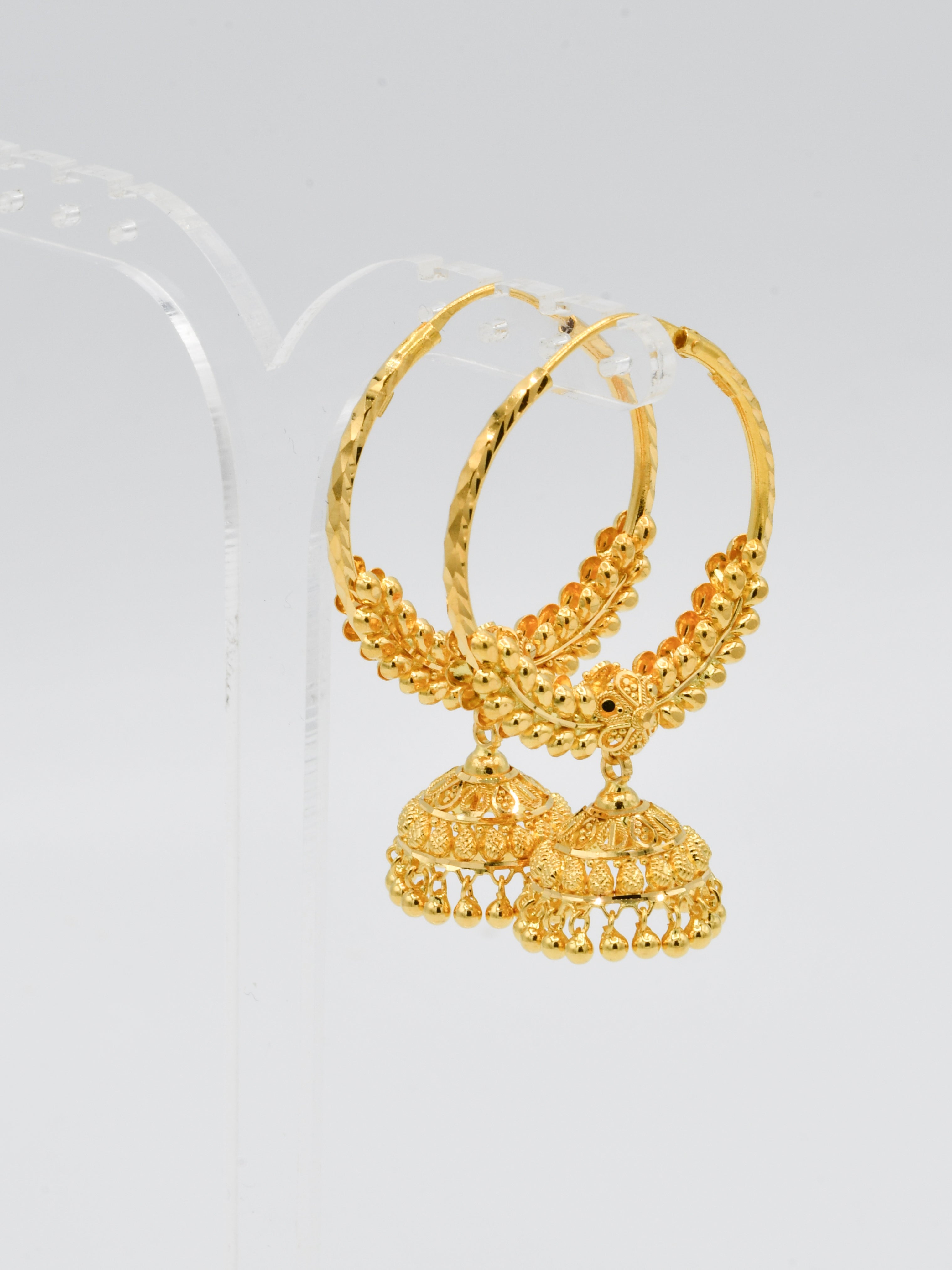 22ct Gold Jhumki Bali - Roop Darshan