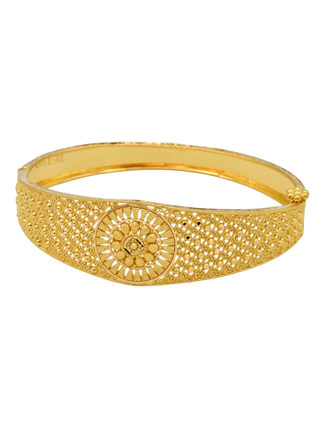 22ct Gold Filigree Screw Bangle