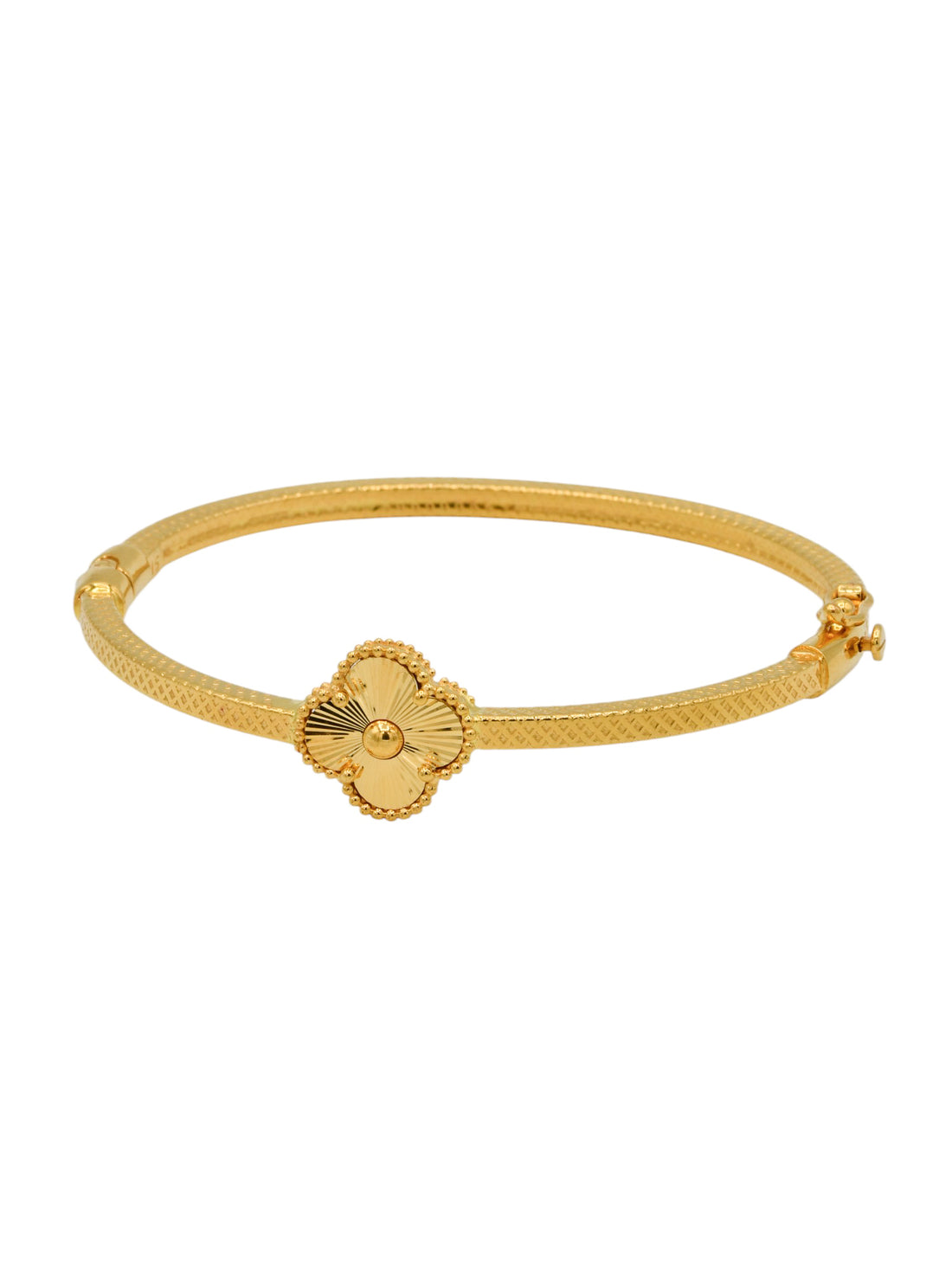 22ct Gold Flower Bangle