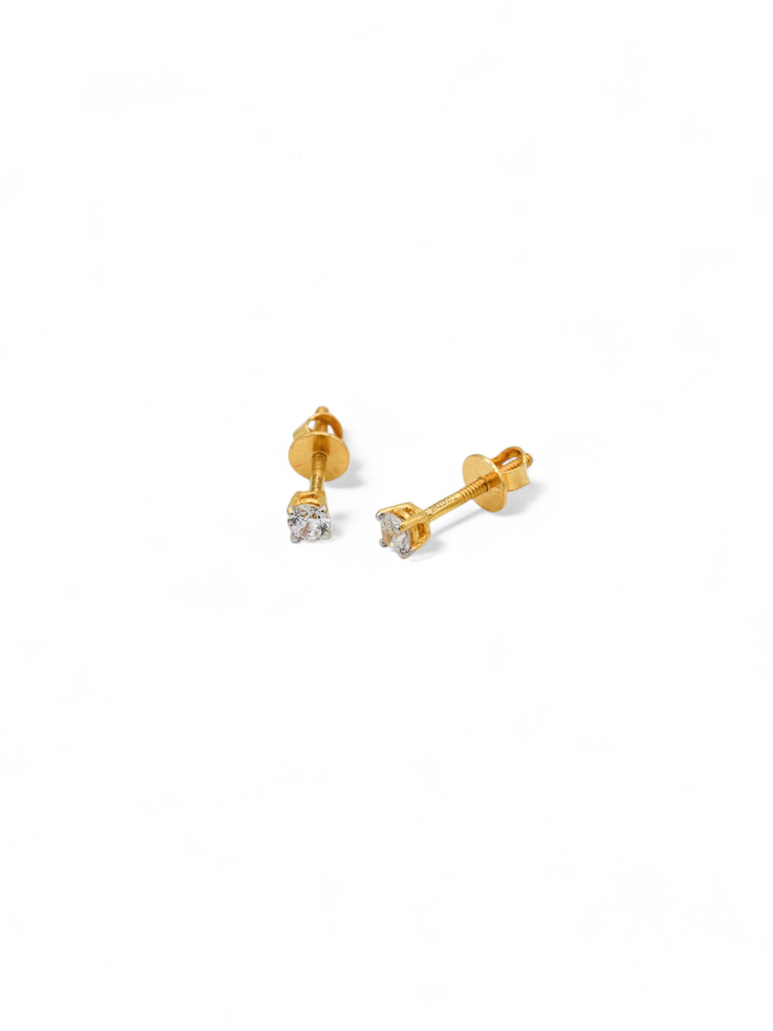 22ct Gold CZ Stud Earrings - Roop Darshan