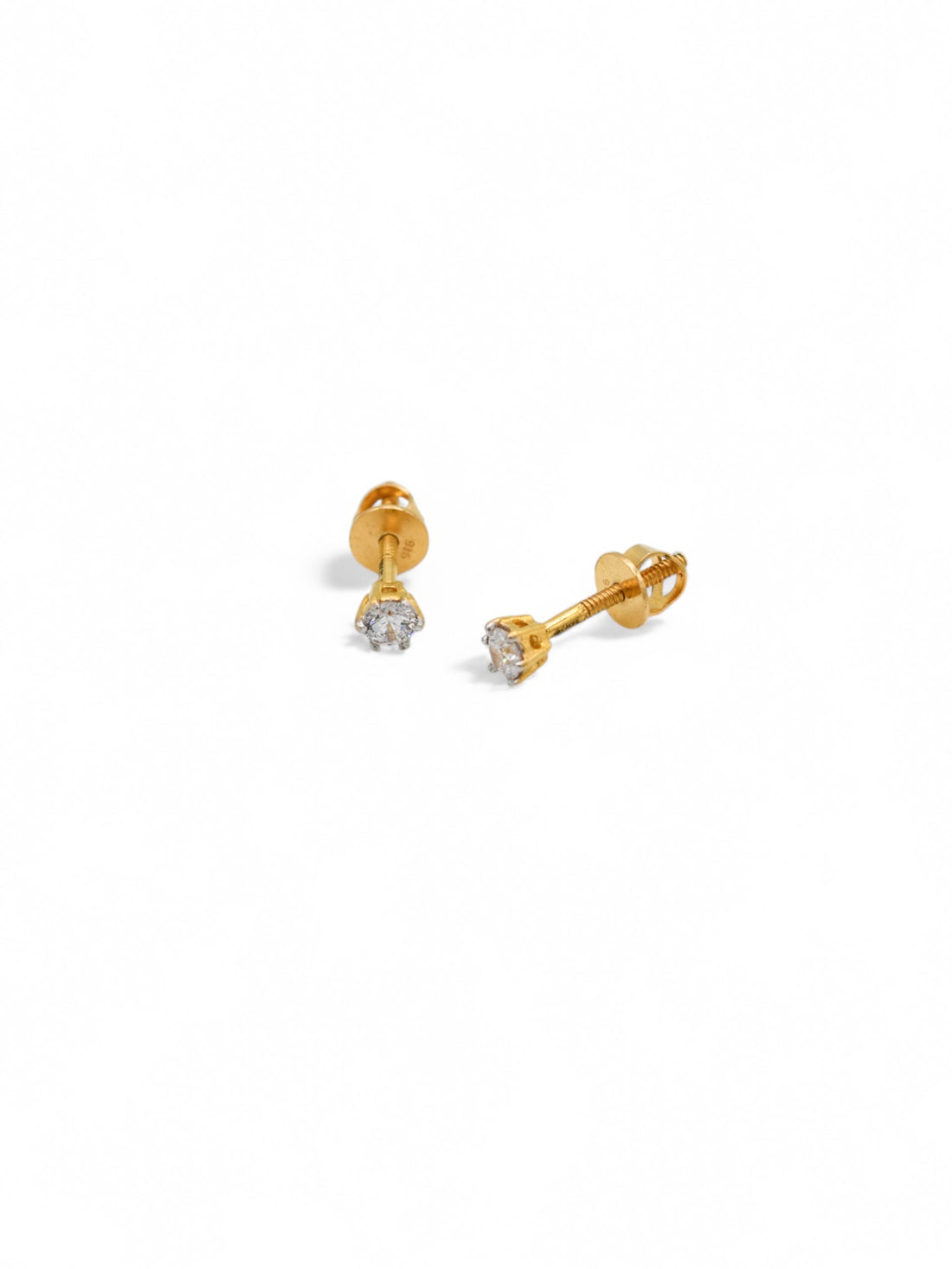 22ct Gold CZ Stud Earrings - Roop Darshan