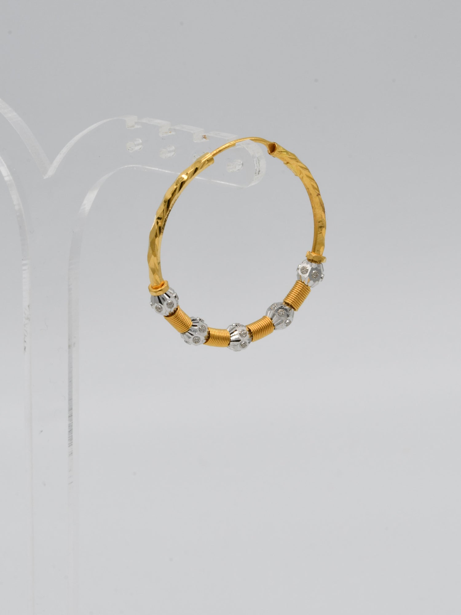 22ct Gold Two Tone Ball Bali - Roop Darshan