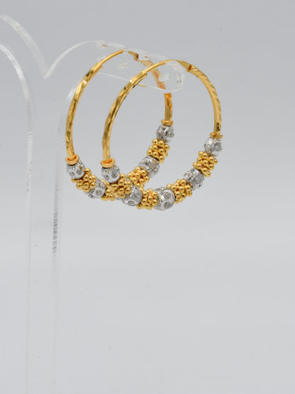 22ct Gold Two Tone Ball Bali - Roop Darshan
