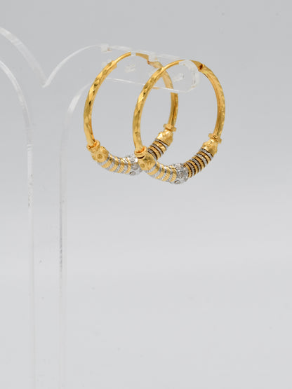 22ct Gold Two Tone Ball Bali