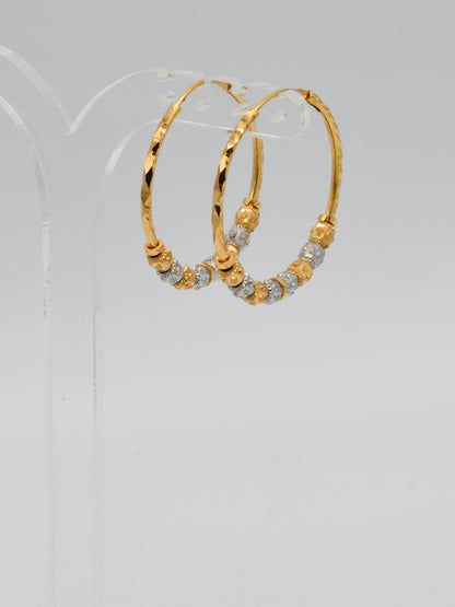22ct Gold Two Tone Ball Bali - Roop Darshan