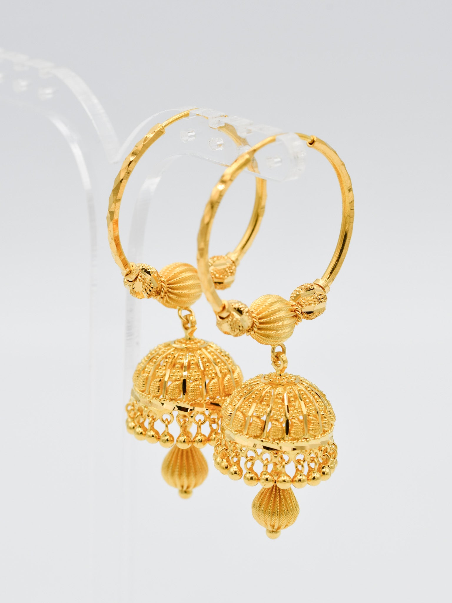 22ct Gold Ball Jhumki Bali - Roop Darshan