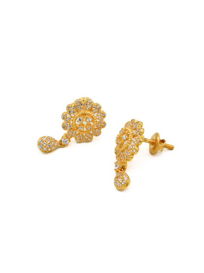 22ct Gold CZ Pendant Set - Roop Darshan