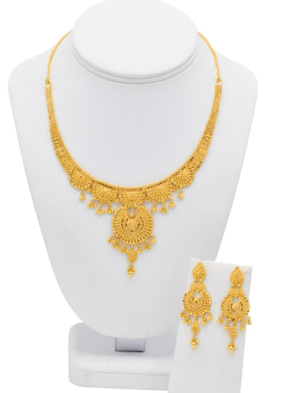 22ct Gold Necklace Set - Roop Darshan