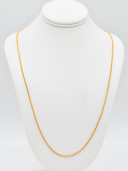 22ct Gold Spiga Chain  - 65 cm - Roop Darshan