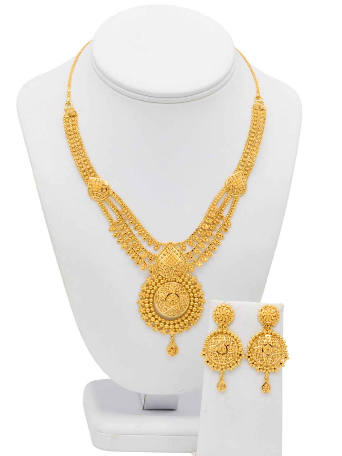 22ct Gold Necklace Set - Roop Darshan