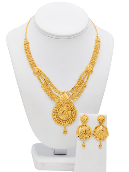 22ct Gold Necklace Set - Roop Darshan