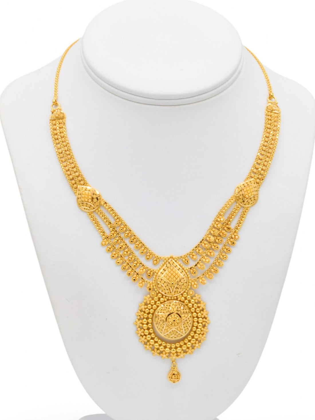 22ct Gold Necklace Set - Roop Darshan