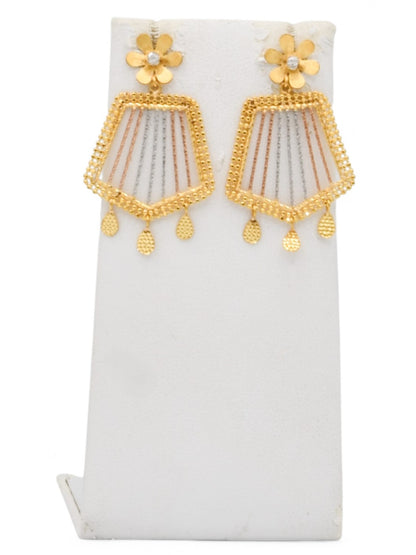 22ct Rose Gold Two Tone Necklace Set - Roop Darshan