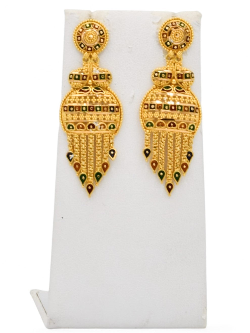 22ct Gold Minakari Necklace Set - Roop Darshan