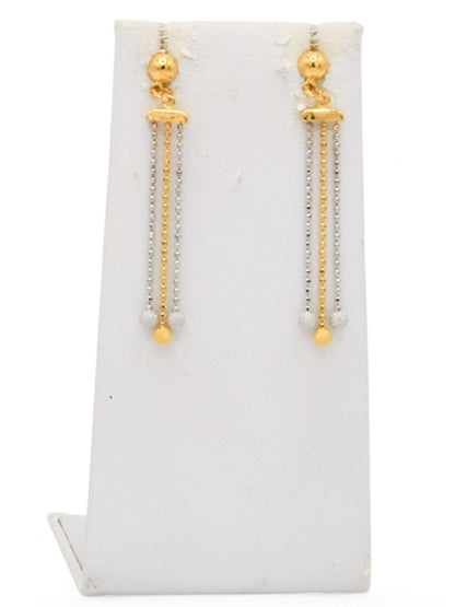 22ct Gold Two Tone Ball Necklace Set - Roop Darshan